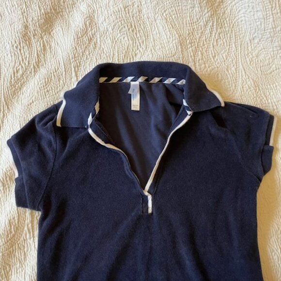 Navy Blue Terry Top - Picture 2 of 4